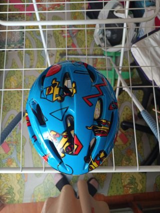 Casco Bicicleta Infantil Azul Dibujos