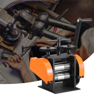 Fresadora, 1.77"/45 mm Máquina de Fresado de Joyería, Relación de Engranaje 1: 2.4, Fresadora Multifuncional 3 en 1, Grosor de Prensa de 0-6 mm para Hacer Joyas de Metal Hoja Cuadrada Alambre Semi...