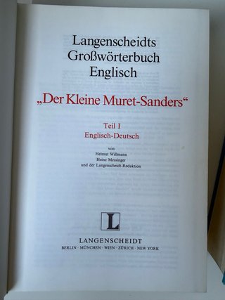 Muret-Sanders Langenscheidt Inglés-Alemán, 2 tomos