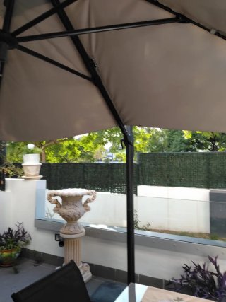 Cenador Pérgola 3,5x3,5m Beige/Gris