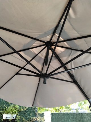 Cenador Pérgola 3,5x3,5m Beige/Gris