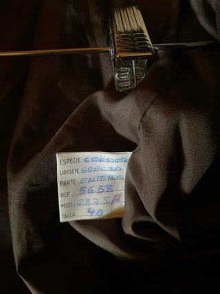 Chaqueta corta cuero y ante marrón
