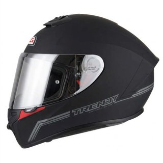 Casco Nzi Trendy 2 Negro Mate + visera plata