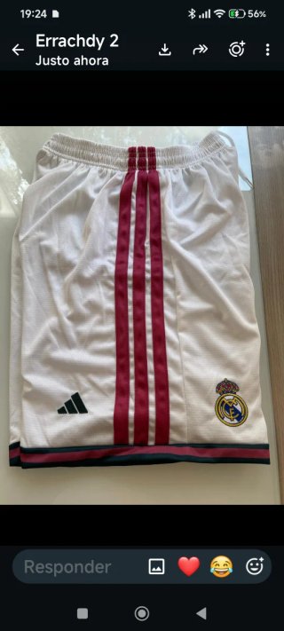 Pantalón corto Adidas 10 Blanco/Rojo Talla M