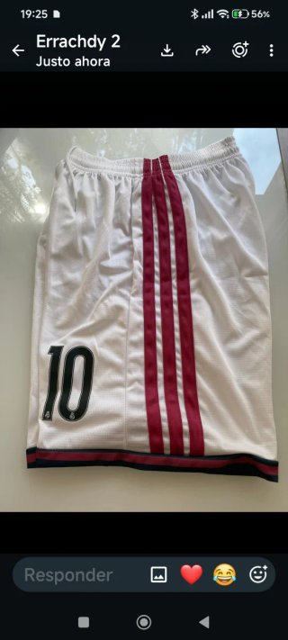 Pantalón corto Adidas 10 Blanco/Rojo Talla M
