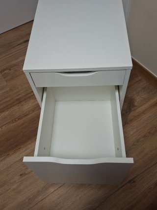 Cajonera oficina blanca con ruedas
