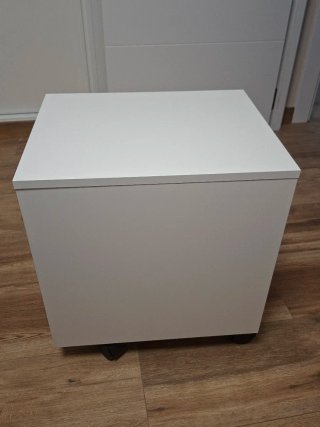Cajonera oficina blanca con ruedas