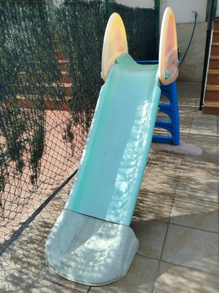 Lote tobogán infantil piscina/jardín + banco