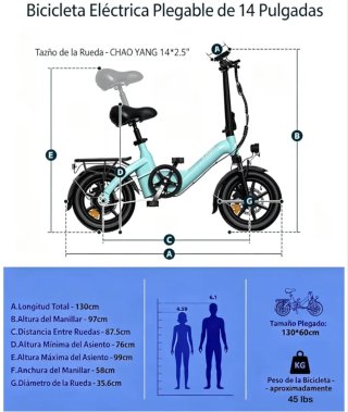Bicicleta Eléctrica Bodywel T16 Pro