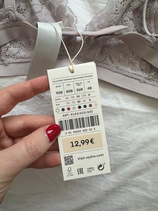 Bralette lavanda Oysho encaje