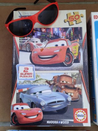 Lote Gafas Rayo McQueen y Puzzle + regalo puzzles