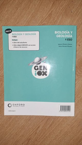 Libro de texto secundaria.1°eso.