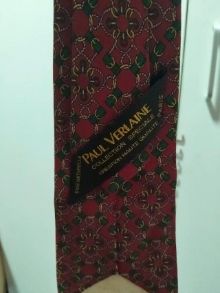 Corbata Paul Verlaine Seda Roja y Verde