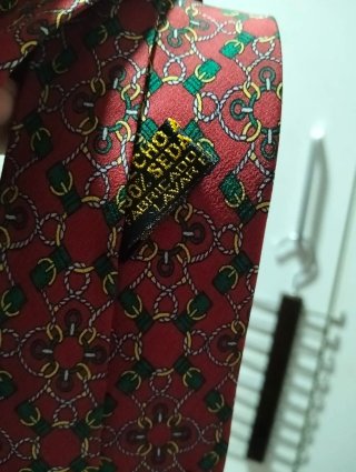 Corbata Paul Verlaine Seda Roja y Verde