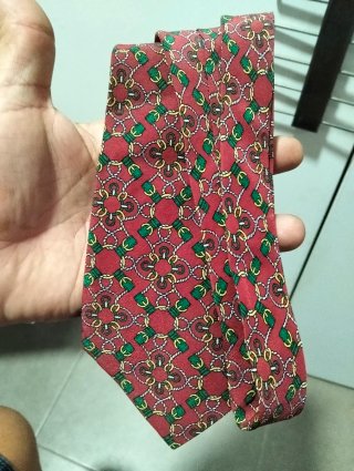 Corbata Paul Verlaine Seda Roja y Verde