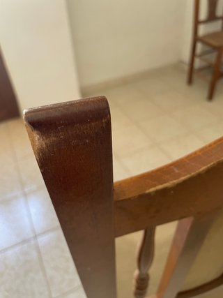 2 Sillas Vintage Madera y Terciopelo