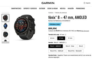 Garmin Fenix 8 AMOLED Zafiro 47mm