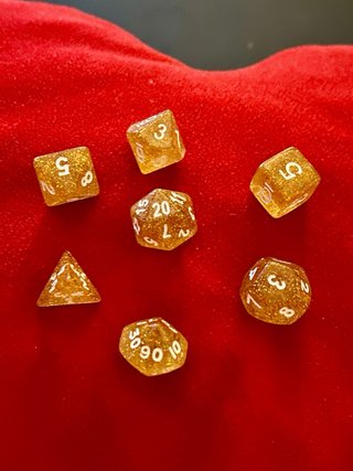 Set 7 Dadi Poliedrici D&D GDR Koplow Games Glitter
