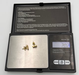 Pendientes Oro 18k Osito 2.02 gr