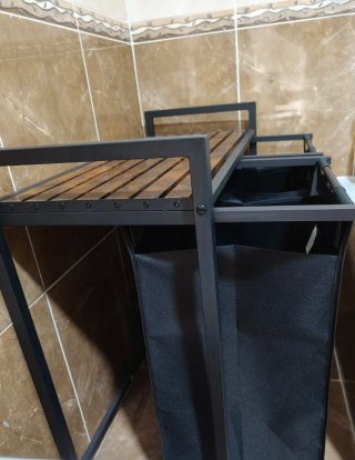 Cesto de ropa con 2 bolsas