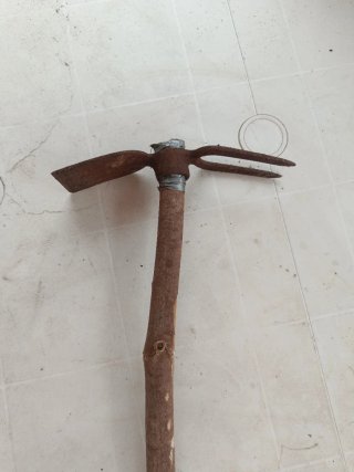 Azada y horquilla de mano