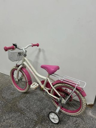 Bicicleta niña 16" rosa y blanca (no se envía)