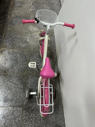 Bicicleta niña 16" rosa y blanca (no se envía)