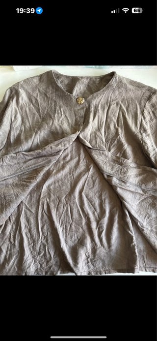 Conjunto chaqueta y vestido marrón
