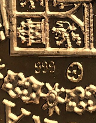 Gran moneda 8 Escudos Oro Felipe V 1723 40mm.