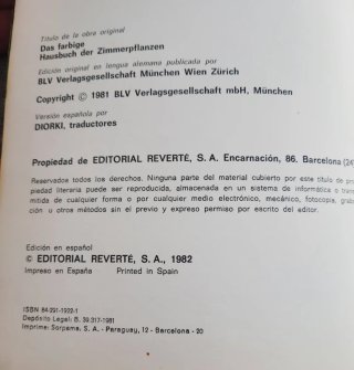 Libro Plantas de Interior Karlheinz Jacobi Reverté