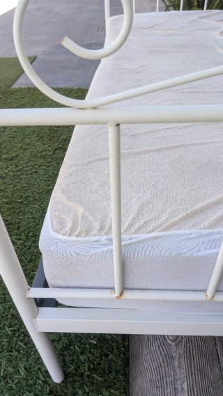Diván de forja blanco
