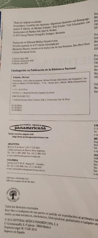 Prometheus texto y atlas de anatomía. Tomo 1 y 2