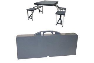 Mesa Picnic Camping Maleta Plegable Gris