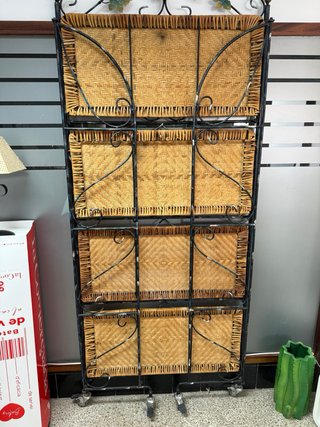 Estantería Hierro y Mimbre