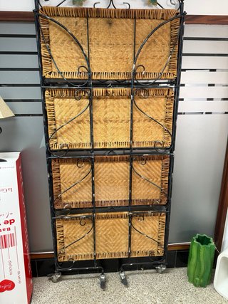 Estantería Hierro y Mimbre