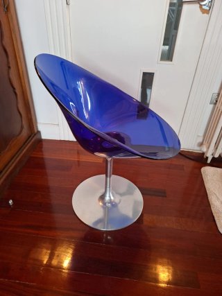 Silla Ero Philippe Starck Kartell Blu