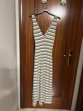 Vestido largo de rayas
