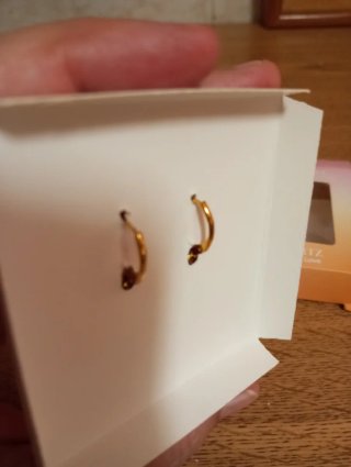 Pendientes Cuarzo Rosa Baño Oro 18K