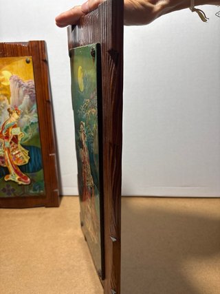 Pareja de cuadros decorativos de madera