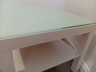 Mesa baja con cristal
