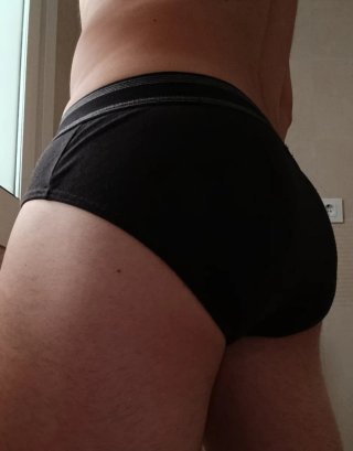 Calzoncillos slip negros con cintura elástica