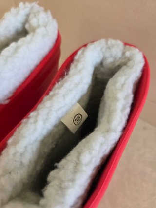 Botas de agua rojas forradas talla 36