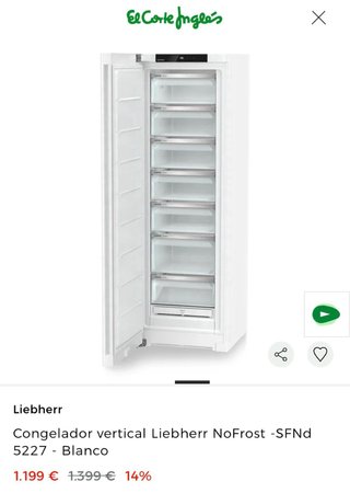 Congelatore verticale Liebherr No Frost