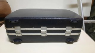 Maleta Vintage Samsonite Negra y Plateada