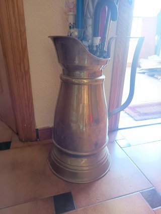 Paragüero antiguo latón/bronce 51 cm