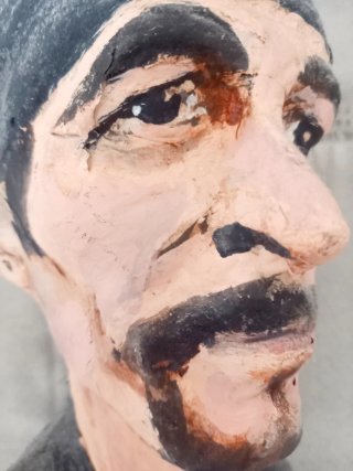 Figura Papel Maché U2 Edge Dave Evans Muñeco Disco