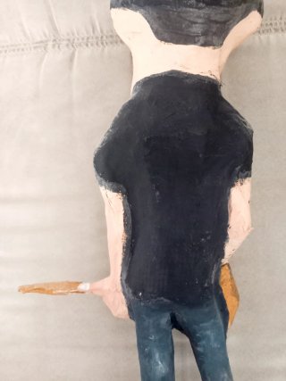 Figura Papel Maché U2 Edge Dave Evans Muñeco Disco