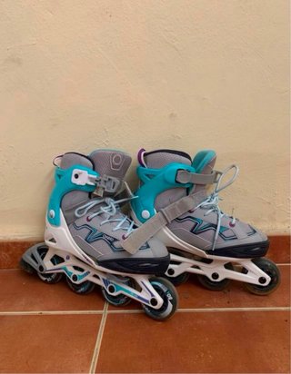 Set entero patines en línea Oxelo chica 4 ruedas