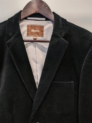 Americana Terciopelo Negro Talla 50