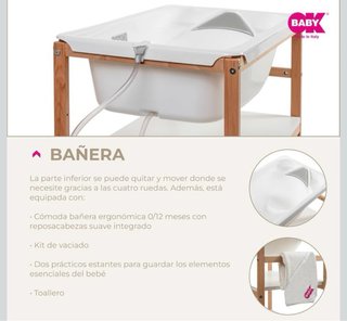 Nuevo a estrenar / Cambiador + bañera de bebé